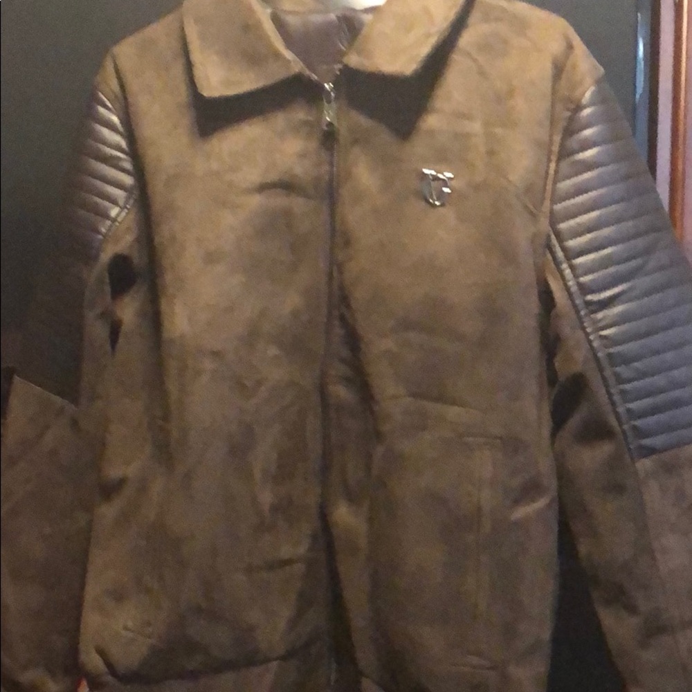 Suede and leather jacket